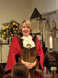 Mayor of Runnymede, Elaine Gill at Leavers' Service