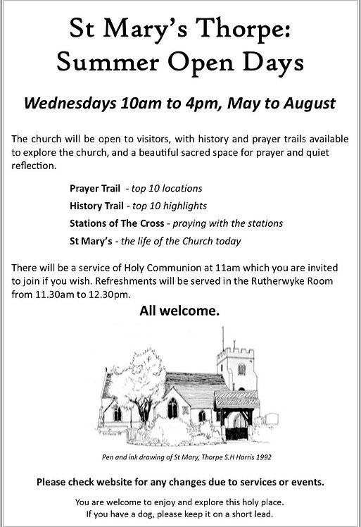 Open Wednesdays flyer image 2026