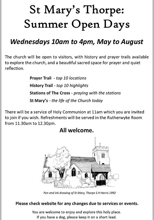 Open Wednesdays flyer image 2026