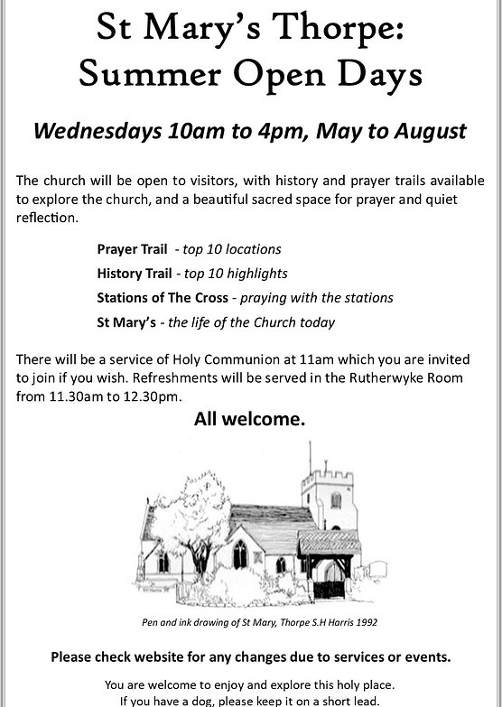 Open Wednesdays flyer image 2026