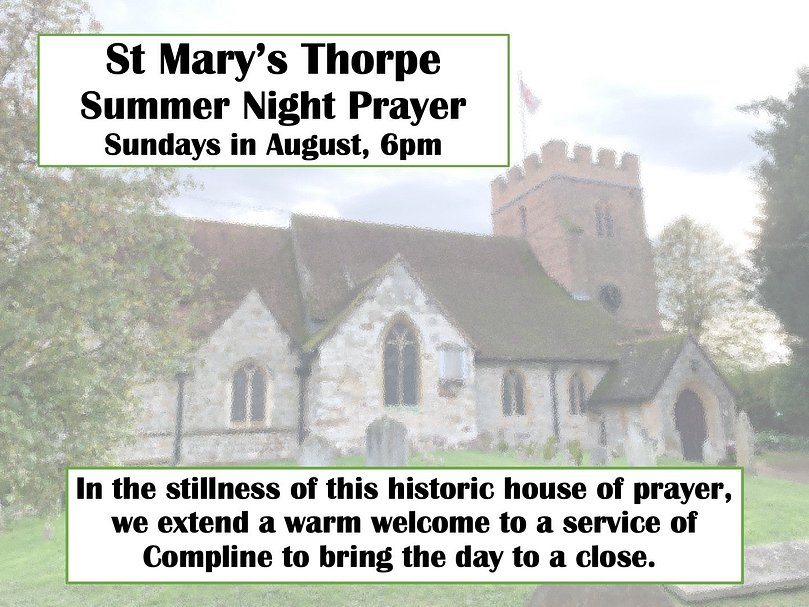 Compline in August 2026 SG